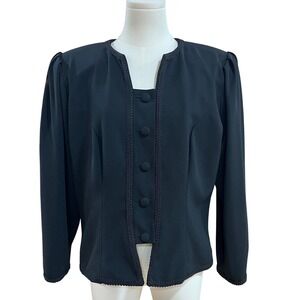 Vintage Marilyn Graham Black Jacket Romantic Vampire Dark Academia Blazer S